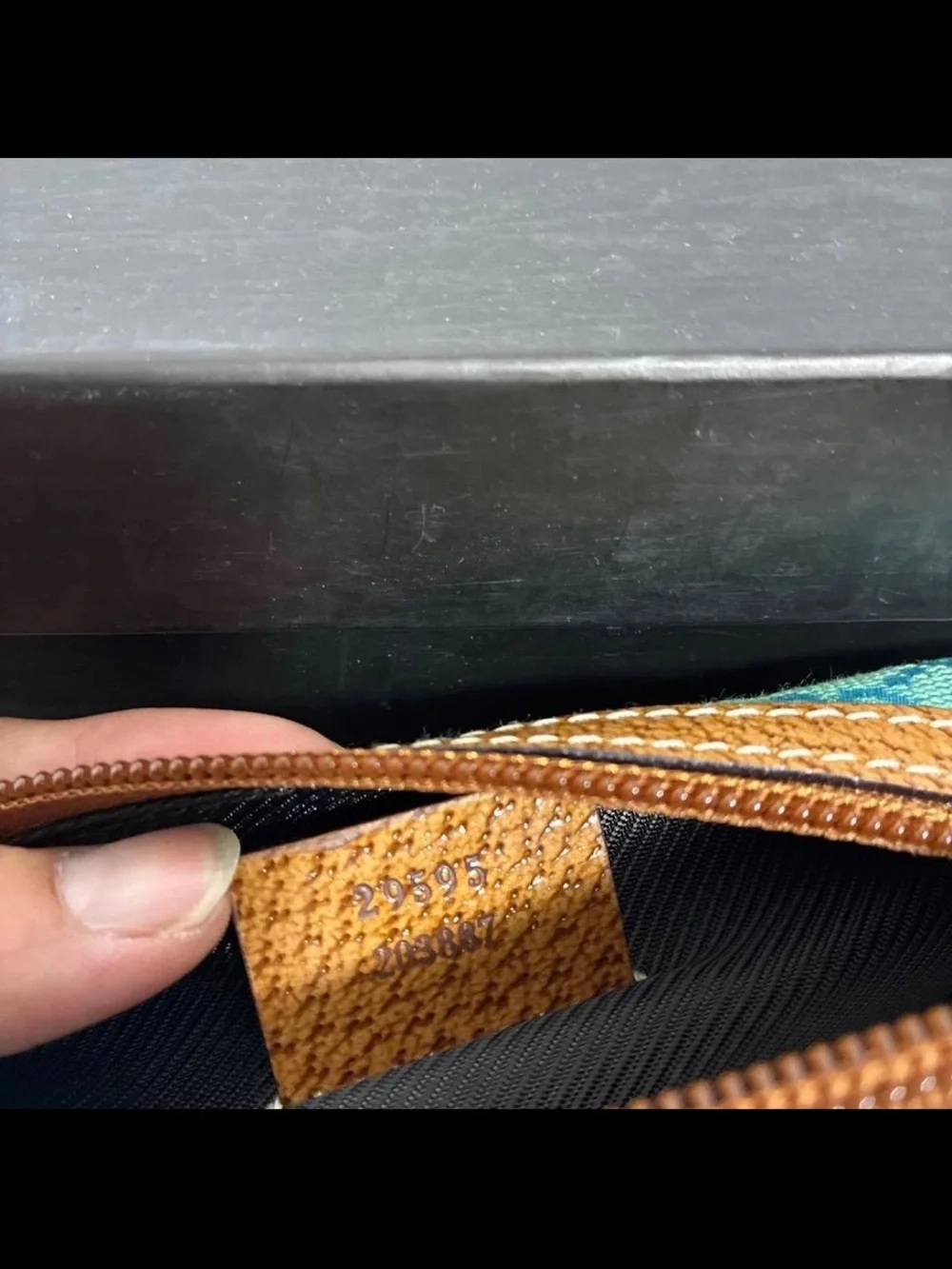 Gucci Small Turquoise GG Canvas Cosmetic Pouch